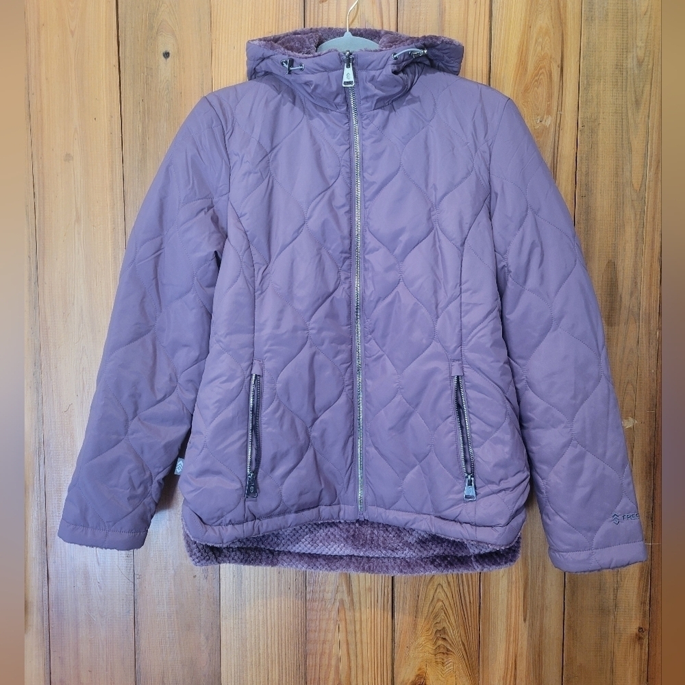 Free Country Purple Quilted Varsity Jacket